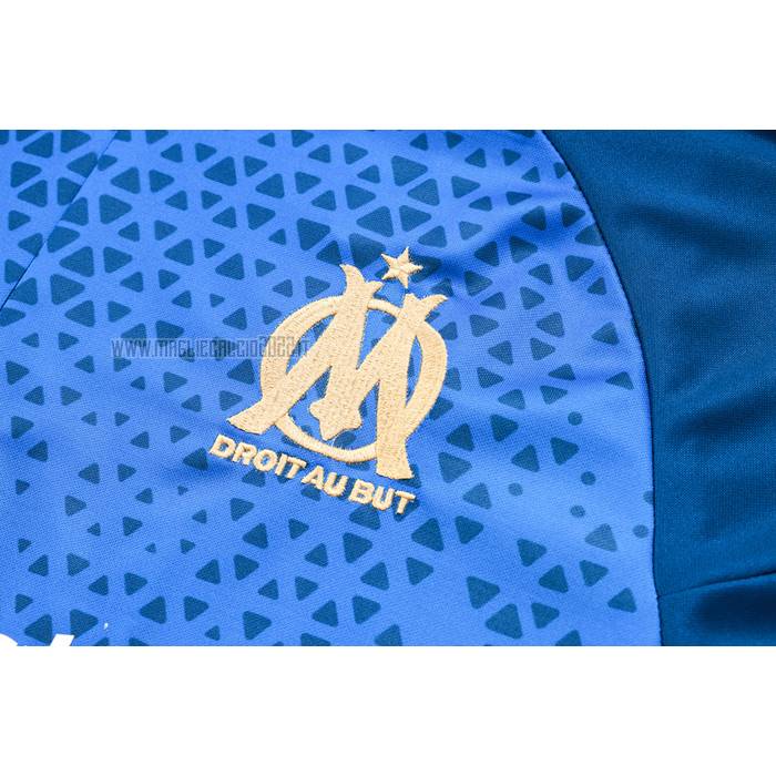 Tuta da Track de Felpa del Olympique Marsiglia 2023-2024 Blu Oscuro